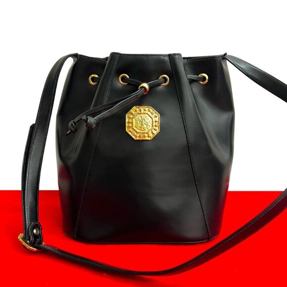 Saint Laurent Handbags - Saint Laurent Yves YSL Logo Leather Shoulder Bag